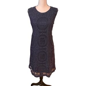 Katherine Barclay Navy Lace Shift Dress Sz-10